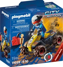 Playmobil city action 71039 quad fuoristrada per bambini dai 4 anni in su> Mondi Immaginari