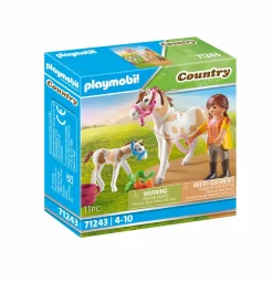 Playmobil country 71243 ragazza con cavallo e puledro per bambini dai 4  anni in su> Mondi Immaginari