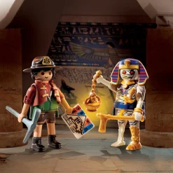 Playmobil duopack ricercatore di tesoro e mummia – 4+ anni> Mondi Immaginari