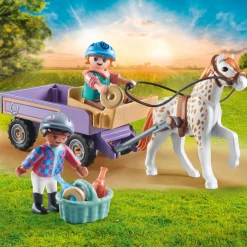 Playmobil horse of waterfall 71496  carrozza con pony per bambini dai 4 anni> Mondi Immaginari