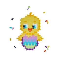 Plus-Plus Plus plus – puzzle a numeri pulcino> Puzzle Per Bambini