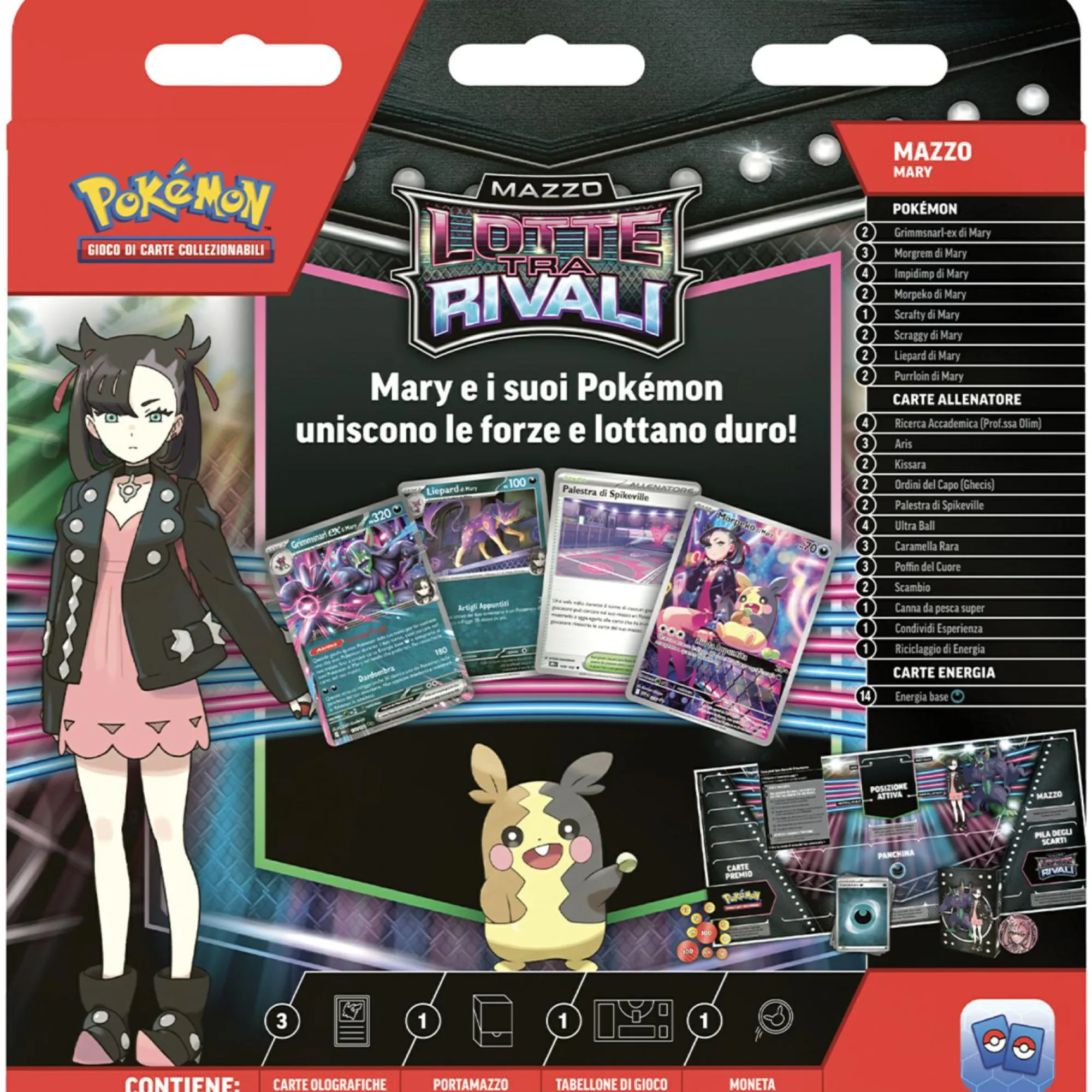 POKEMON mazzo singolo assortito lotte tra rivali: mary vs rocco> Giochi Di Carte