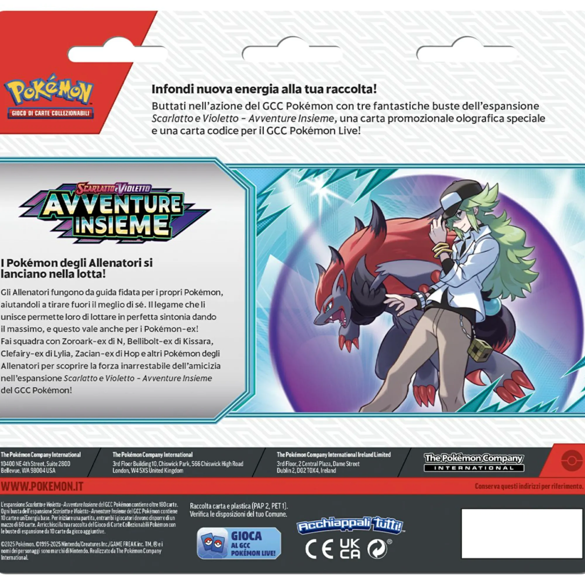 POKEMON Pokémon confezione da tre buste dell’espansione scarlatto e violetto – avventure insieme> Giochi Di Carte
