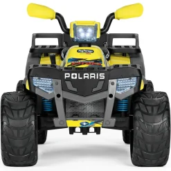 Peg Perego Polaris sportsman pro citrus – -  l’emozione di guidare un quad elettrico con prestazioni di alto livello su tutti i terreni. ruote gommate e 2 motori silenziosi con una potenza di ben 840w. 6 anni +.><noscript><img width=