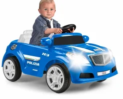 FEBER Polizia di stato twinkle car, auto elettrica polizia di stato con radiocomando e luci; per bambini/e dai 3 anni> Cavalcabili Elettrici