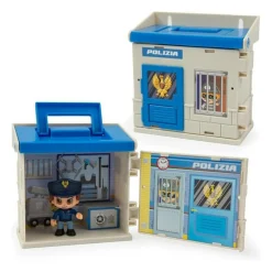 GIOCHI PREZIOSI Polizia playset – ufficio della polizia con personaggio articolato 7 cm> Action Figures