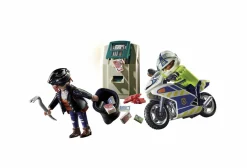 Playmobil Poliziotto in moto e ladro> Mondi Immaginari