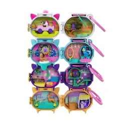 Polly Pocket – cofanetto animaletto assortito, set apribile a forma di animale con 2 cuccioli e tanti accessori inclusi> Mini Dolls