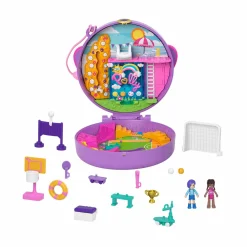 Polly Pocket – cofanetto partita di calcio con accessori, giocattolo per bambini 4+ anni, hcg14> Mini Dolls