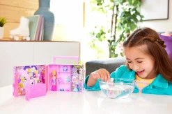 Polly Pocket – disco dance fashion reveal, playset da viaggio a forma di stereo portatile con bambola e accessori inclusi> Mini Dolls