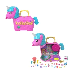 Polly Pocket – festa unicorno, playset con 2 mini bambole e cuccioli, 25+ accessori inclusi> Mini Dolls