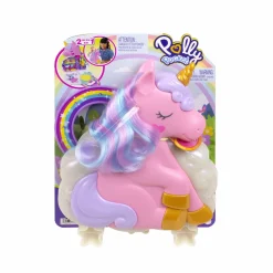 Polly Pocket – salone di bellezza unicorno arcobaleno, playset con unicorno arcobaleno dalla testa pettinabile, 2 micro bambole e 20+ accessori, giocattolo per bambini, 4+ anni, hkv51><noscript><img width=