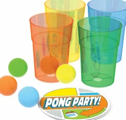 Pong party – divertente gioco da fare in famiglia o con gli amici – a partire da 8 anni – 50 sfide da risolvere da soli o in squadra – gioco di abilità con palline da ping pong – da 2 a 4 giocatori.><noscript><img width=