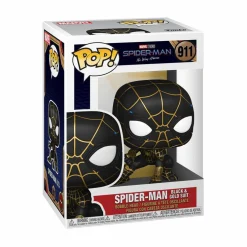 Funko Pop marvel: spider-man – no way home – spider-man (tuta nera e oro)> Funko Da Collezione|Action Figures