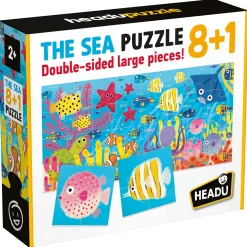 HEADU Puzzle 8+1 the sea – esplora il mare giocando con forme e colori – 24m+ –> Primi Apprendimenti