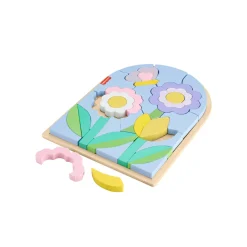 FISHER-PRICE Puzzle di fiori in legno – 37 blocchi sagomati – wood><noscript><img width=