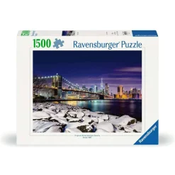 RAVENSBURGER Puzzle 1500 pezzi – inverno a new york, collezione paesaggi per adulti> Puzzle 1000 Pezzi