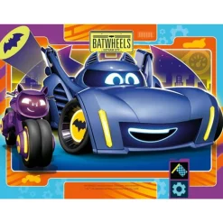 BATMAN Puzzle ravensburger batwheels 4 in a box – 4 puzzle da 12-16-20-24 pezzi, età 3+ anni> Puzzle Per Bambini