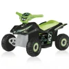 SUN&SPORT Quad elettrico per bambini – grandi ruote, stabilità e guida realistica fino a 2,7 km/h – peso massimo supportato 50 kg – verde> Cavalcabili Elettrici