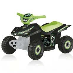 SUN&SPORT Quad elettrico per bambini – grandi ruote, stabilità e guida realistica fino a 2,7 km/h – peso massimo supportato 50 kg – verde> Cavalcabili Elettrici