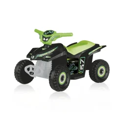 SUN&SPORT Quad elettrico per bambini – grandi ruote, stabilità e guida realistica fino a 2,7 km/h – peso massimo supportato 50 kg – verde> Cavalcabili Elettrici