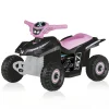 SUN&SPORT Quad elettrico per bambini – grandi ruote, stabilità e guida realistica fino a 2,7 km/h – peso massimo supportato 50 kg – rosa> Cavalcabili Elettrici