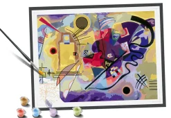 CREART Ravensburger – art collection kandinsky: giallo, rosso, blu, kit per dipingere con i numeri, gioco creativo e relax, 14+ anni><noscript><img width=