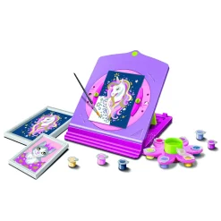 RAVENSBURGER – creart atelier – set con cavalletto tema unicorni – dipingere con i numeri – gioco creativo bambini 7+ anni><noscript><img width=