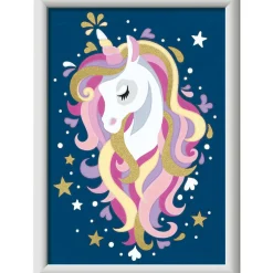 RAVENSBURGER – creart atelier – set con cavalletto tema unicorni – dipingere con i numeri – gioco creativo bambini 7+ anni><noscript><img width=
