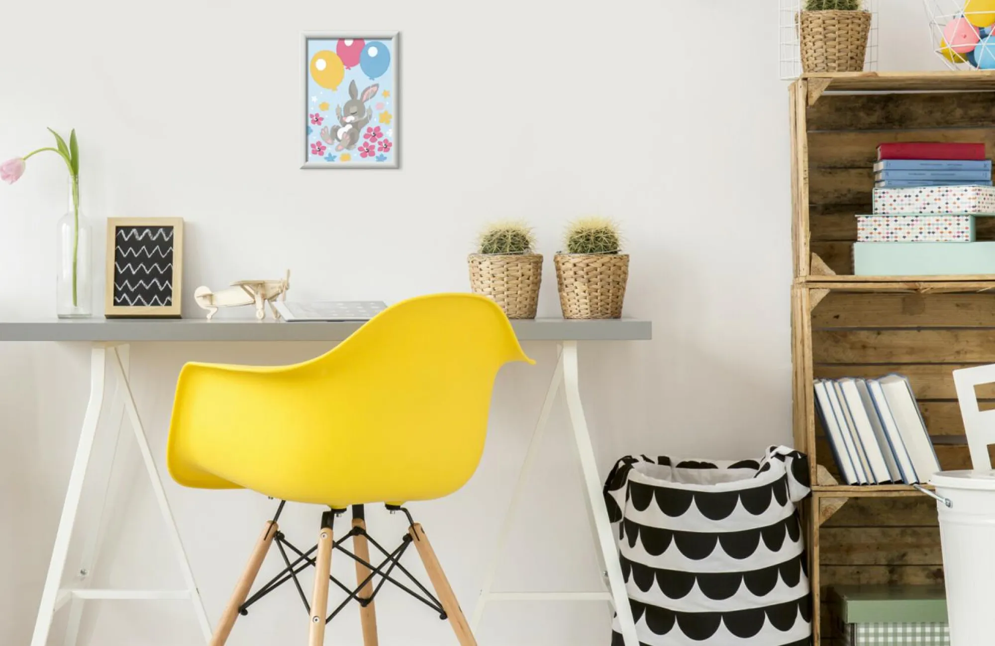 RAVENSBURGER – creart serie d: coniglietto con palloncini, kit per dipingere con i numeri, contiene una tavola prestampata, pennello, colori e accessori, gioco creativo per bambini 7+ anni> Kit Artistici E Pittura