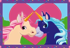 RAVENSBURGER – creart serie junior, unicorni, kit dipingere con i numeri, contiene 2 tavole prestampate, pennello, colori, gioco creativo per maschi e femmine dai 5+ anni di età><noscript><img width=