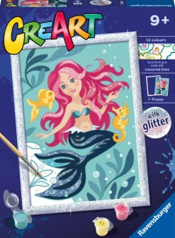 DISNEY PRINCESS Ravensburger – creart serie d: sirenetta, kit per dipingere con i numeri, gioco creativo per bambini 7+ anni> Kit Artistici E Pittura