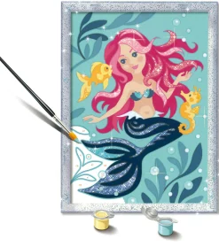 DISNEY PRINCESS Ravensburger – creart serie d: sirenetta, kit per dipingere con i numeri, gioco creativo per bambini 7+ anni><noscript><img width=