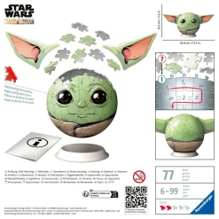 RAVENSBURGER 3D PUZZLE Ravensburger – 3d puzzle grogu con le orecchie, 72 pezzi, 6+ anni><noscript><img width=