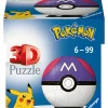 RAVENSBURGER – 3d puzzle pokémon masterball viola, 54 pezzi, 6+ anni> Puzzle Per Adulti|Puzzle 3D