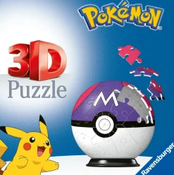 RAVENSBURGER – 3d puzzle pokémon masterball viola, 54 pezzi, 6+ anni> Puzzle Per Adulti|Puzzle 3D