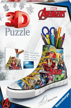 RAVENSBURGER – 3d puzzle portapenne sneaker avengers, 108 pezzi, 8+ anni> Puzzle Per Adulti|Puzzle 3D