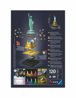 RAVENSBURGER – 3d puzzle statua della liberta’ night edition, londra, 216 pezzi, 10+ anni><noscript><img width=