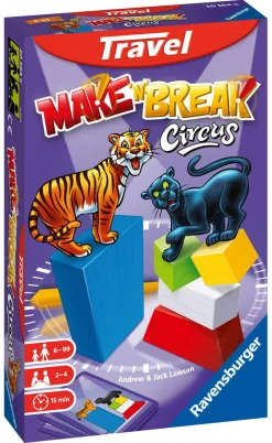 RAVENSBURGER – make’n’break circus travel, gioco da tavolo tascabile, 2-4 giocatori, 8+ anni><noscript><img width=