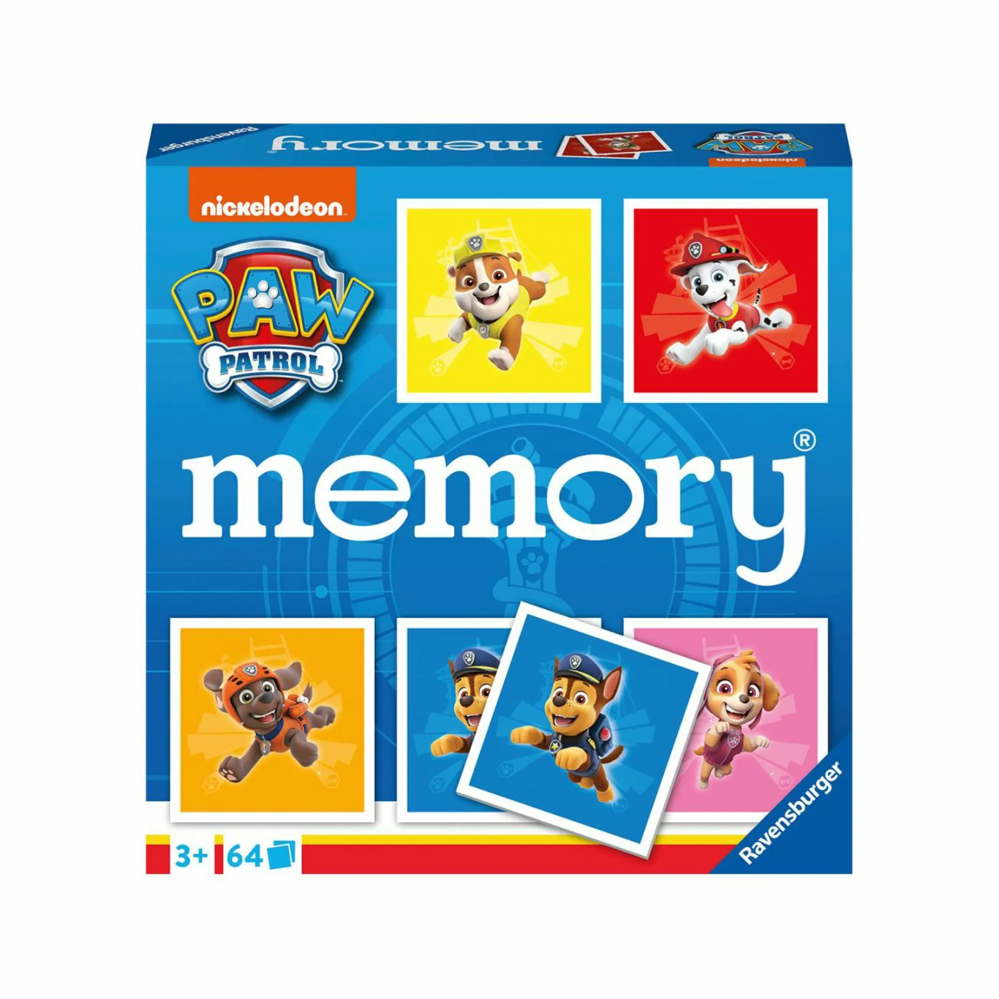 Paw Patrol Ravensburger – memory versione , 64 tessere, gioco da tavolo, 3+ anni> Giochi Di Carte
