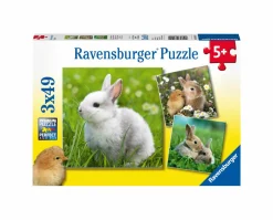 RAVENSBURGER 3 puzzle 49 pezzi – teneri coniglietti> Puzzle Per Bambini