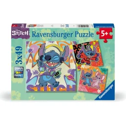 Disney Ravensburger – puzzle stitch – collezione 3x49 – 3 puzzle da 49 pezzi – età raccomandata 5+ anni> Puzzle Per Bambini