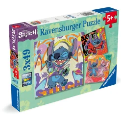 Disney Ravensburger – puzzle stitch – collezione 3x49 – 3 puzzle da 49 pezzi – età raccomandata 5+ anni> Puzzle Per Bambini