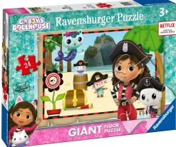 RAVENSBURGER – puzzle gabby’s dollhouse b 24 giant, 24 pezzi, età raccomandata 3+ anni> Puzzle Per Bambini