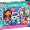 RAVENSBURGER – puzzle gabby’s dollhouse, collezione 3×49, 3 puzzle da 49 pezzi, età raccomandata 5+ anni> Puzzle Per Bambini