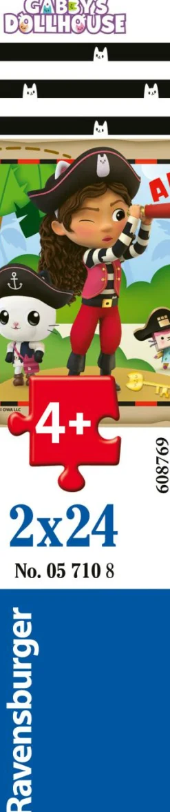 RAVENSBURGER – puzzle gabby’s dollhouse, collezione 2×24, 2 puzzle da 24 pezzi, età raccomandata 4+ anni> Puzzle Per Bambini