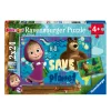 RAVENSBURGER – puzzle masha e orso, collezione 2x24, 2 puzzle da 24 pezzi, età raccomandata 4+ anni> Puzzle Per Bambini