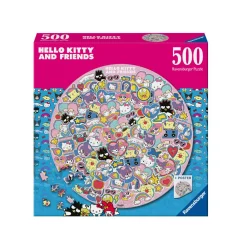 RAVENSBURGER – puzzle rotondo, hello kitty, round puzzle 500 pezzi, puzzle adulti><noscript><img width=