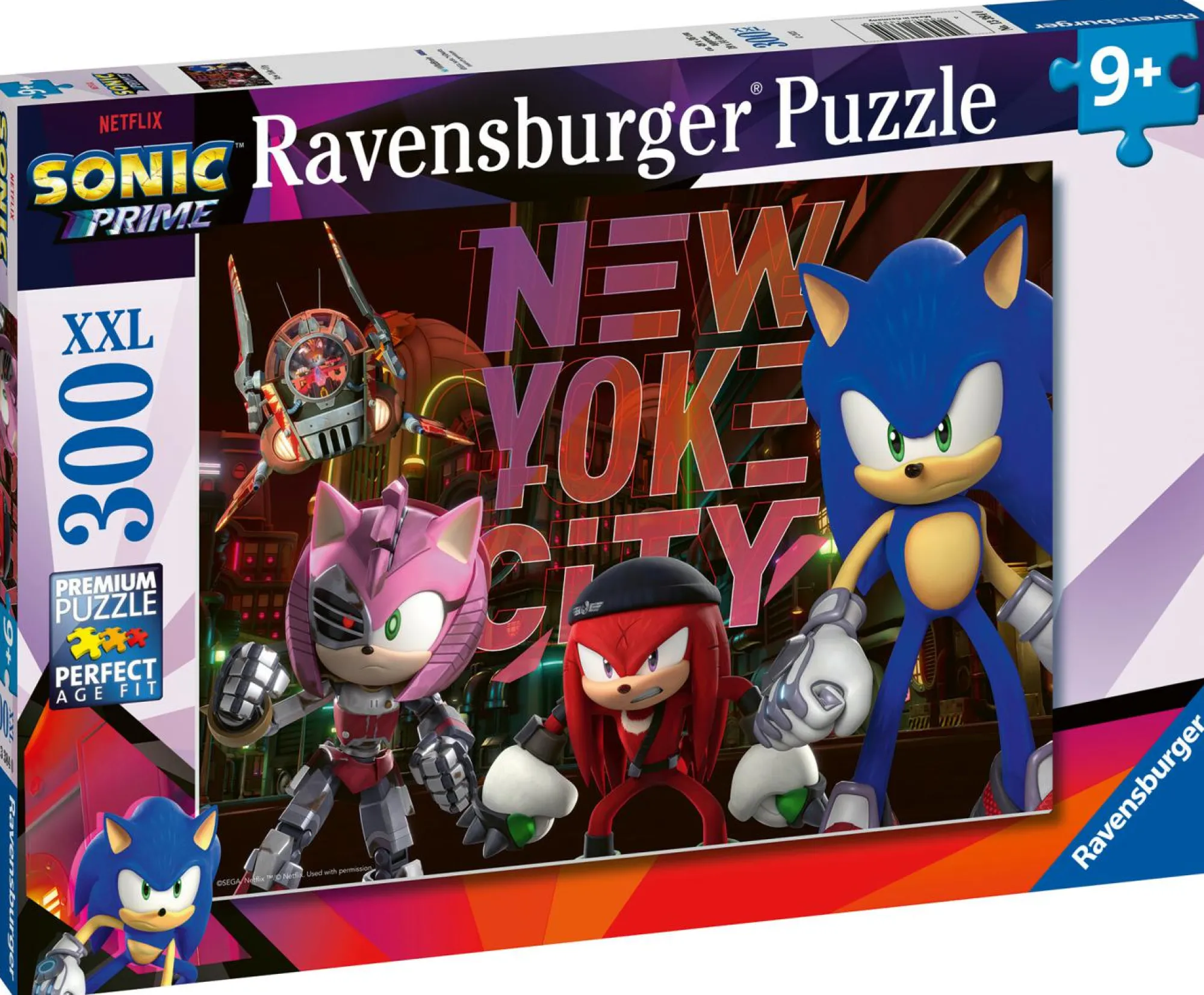 RAVENSBURGER – puzzle sonic, 300 pezzi xxl, età raccomandata 9+ anni> Puzzle Per Bambini