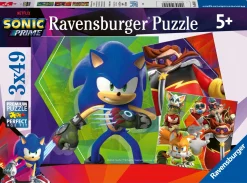 RAVENSBURGER – puzzle sonic, collezione 3x49, 3 puzzle da 49 pezzi, età raccomandata 5+ anni> Puzzle Per Bambini